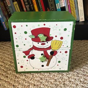 Snowman Christmas small trinket drawers